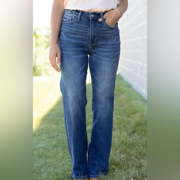 Denim by Laura Denim - Ava Lane Boutique Denim by Laura Dark Blue Wide Leg Jeans Size 9 29 NWOT